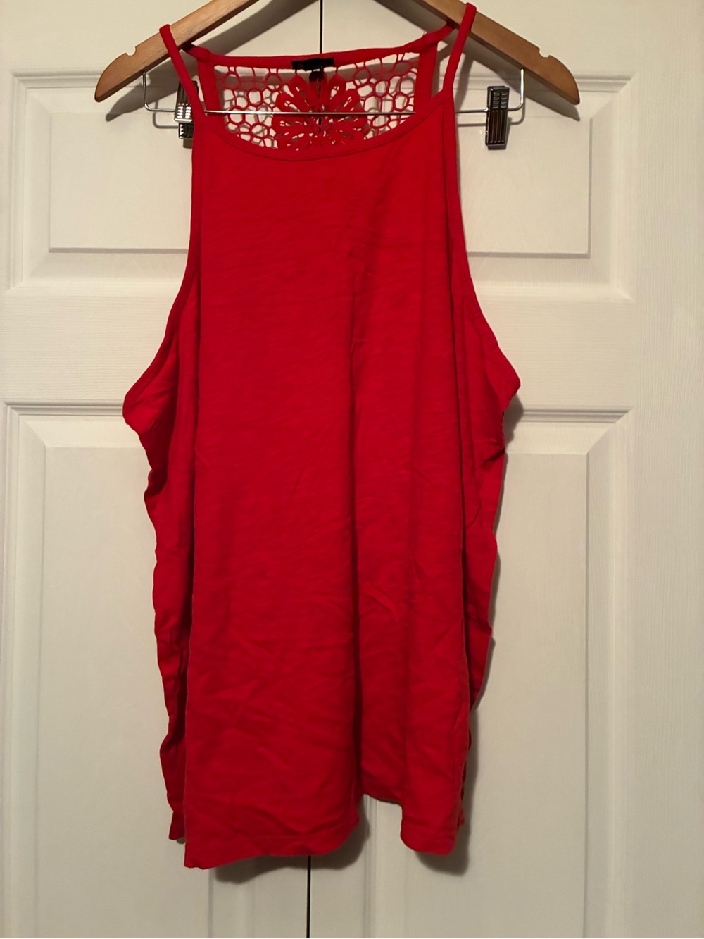 torrid Red Crochet-Back Tank Top